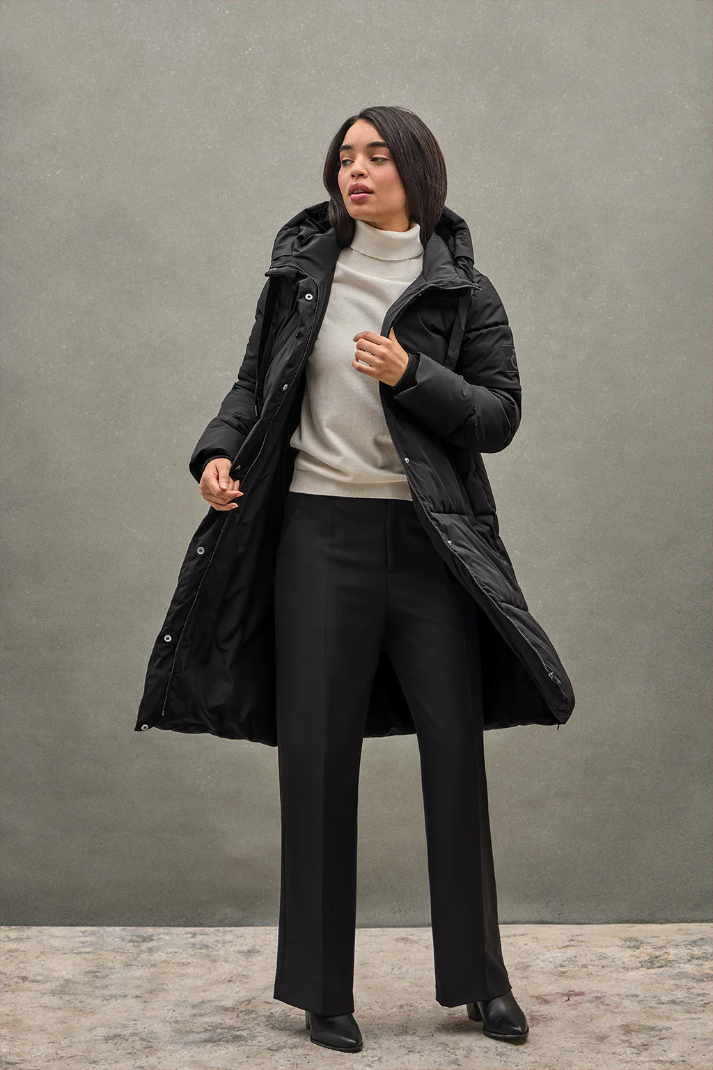 Chaqueta Anne negra con logo Polo Club - Image 2