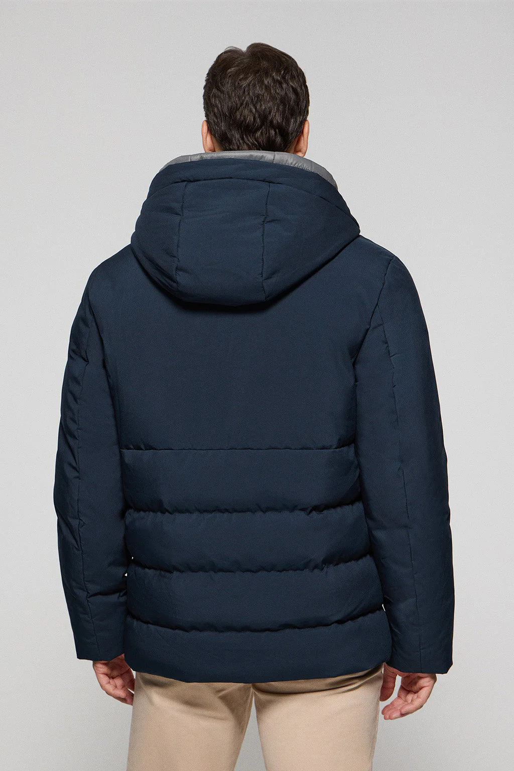 Abrigo azul marino Aspen acolchado de capucha fija y detalles Polo Club - Image 6