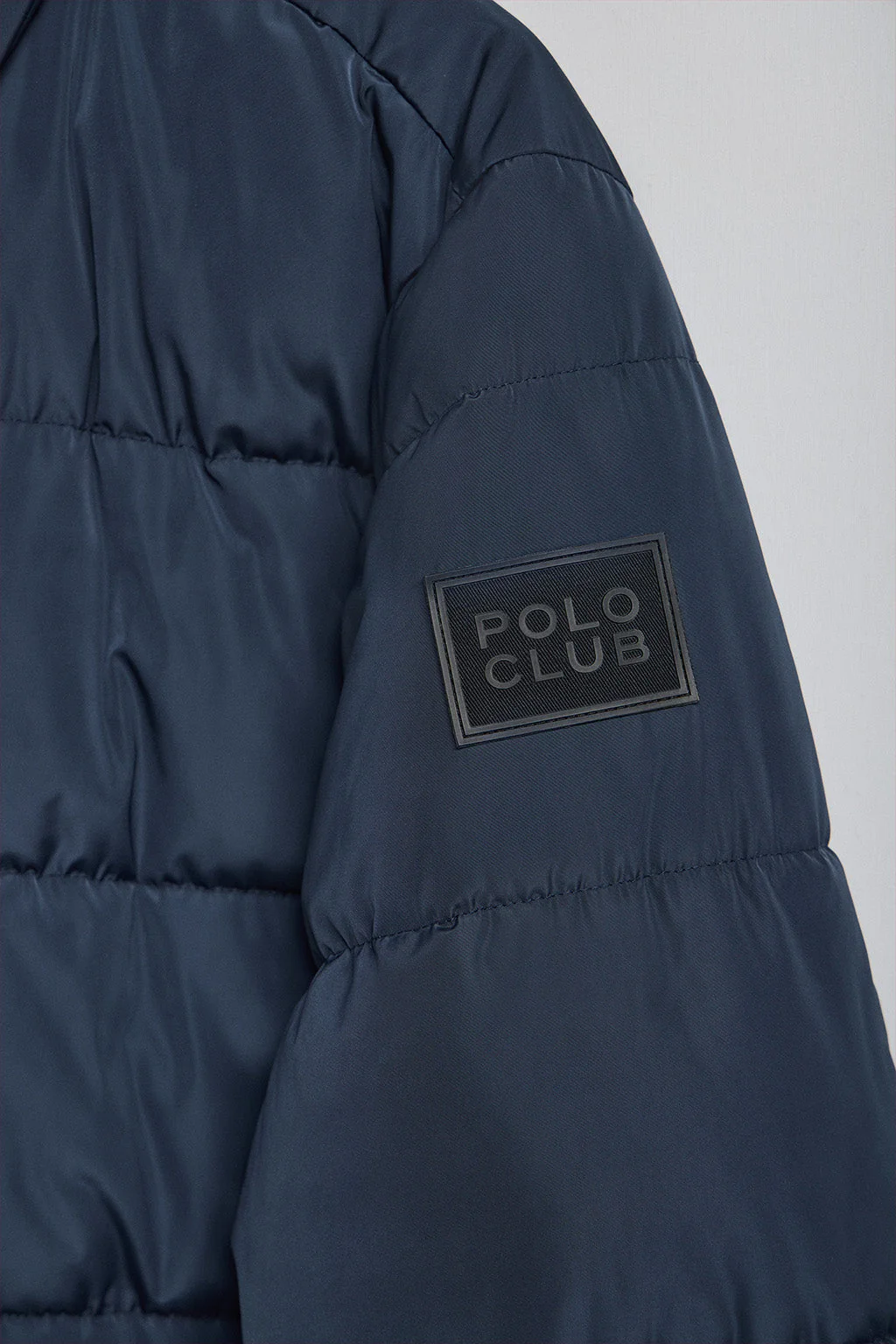 Chaqueta Brooklyn acolchada azul marino con detalle en la manga - Image 8