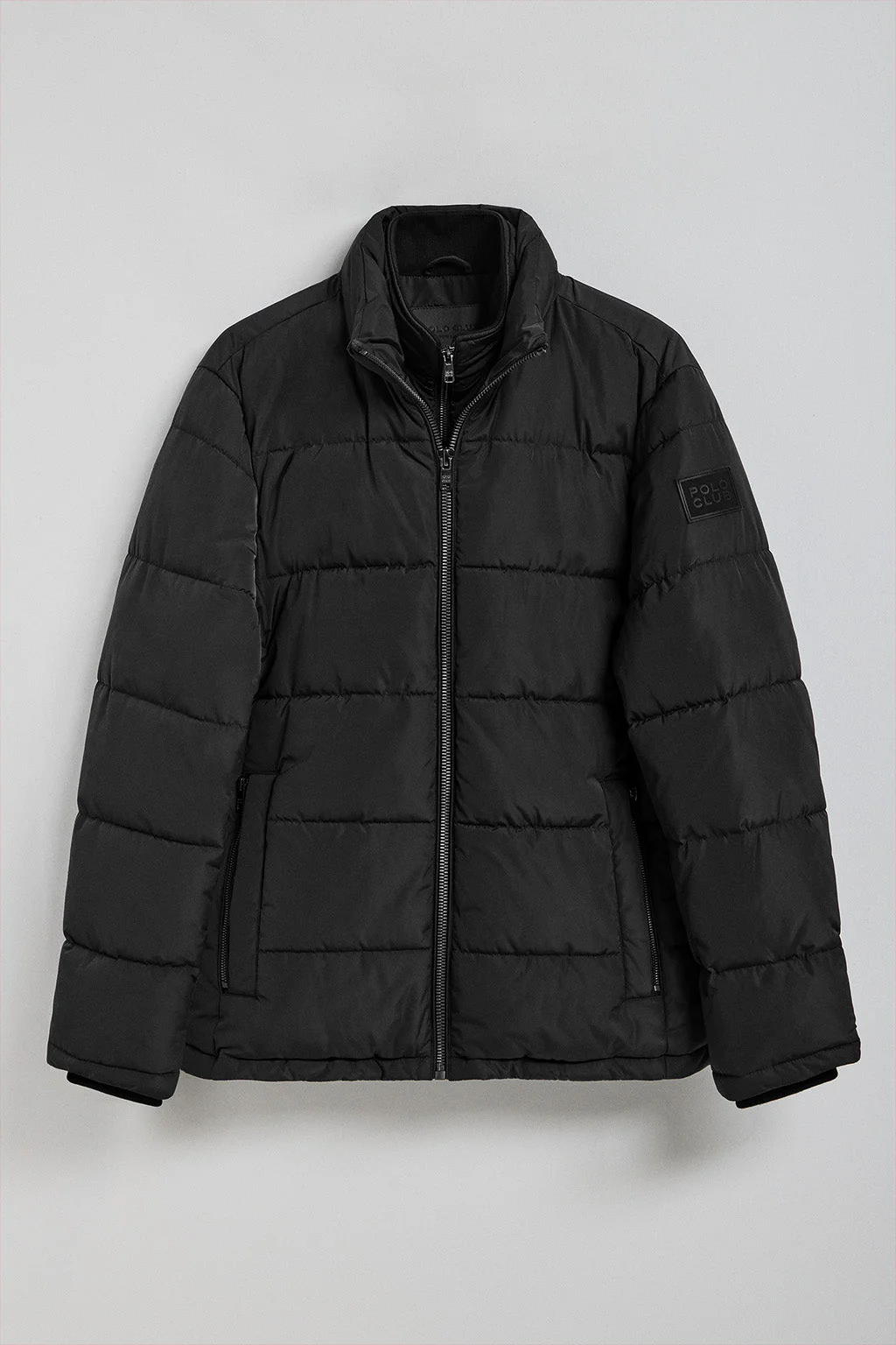 Chaqueta Brooklyn acolchada negra con detalle en la manga - Image 7