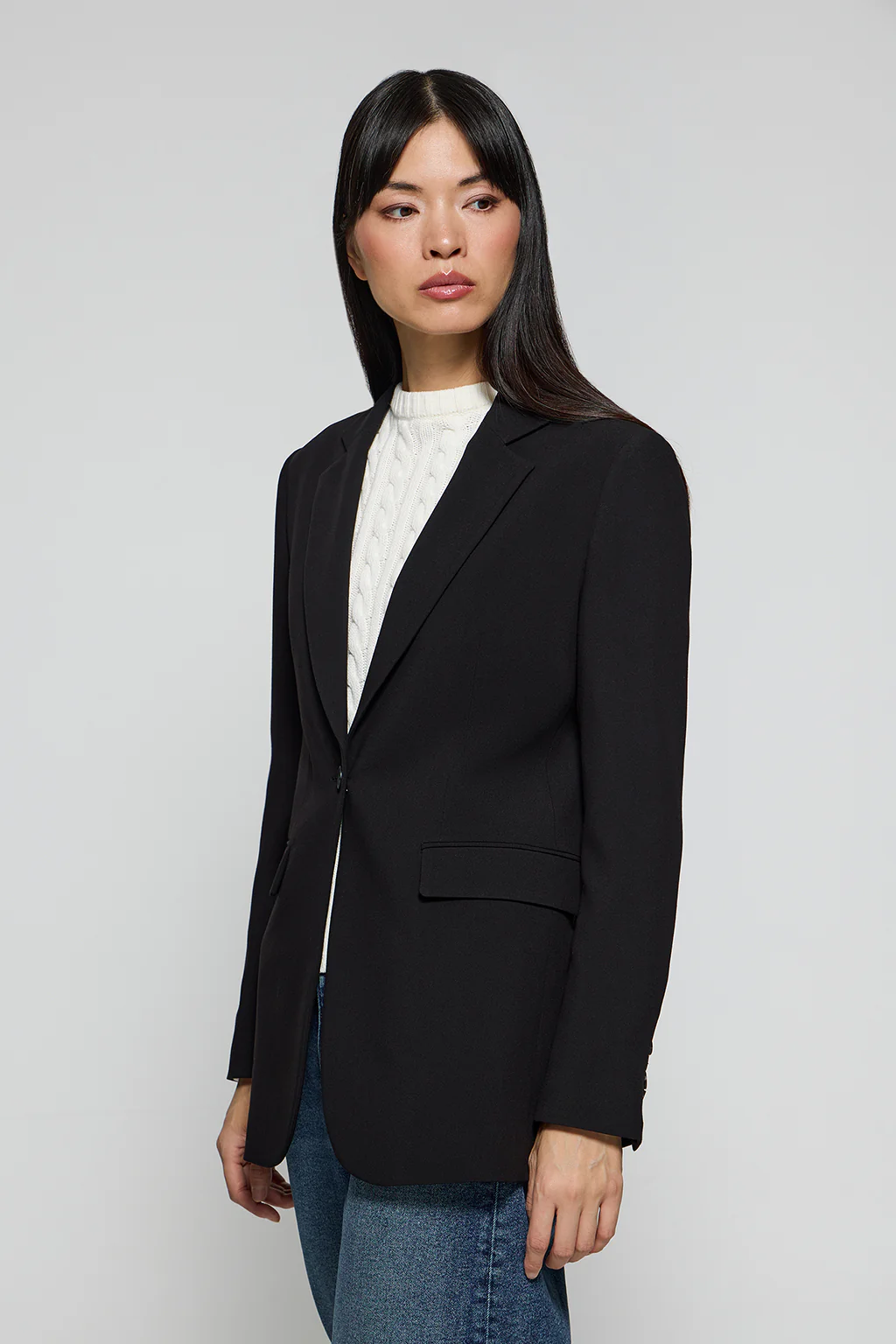 Blazer negra abotonada con detalles Polo Club - Image 4
