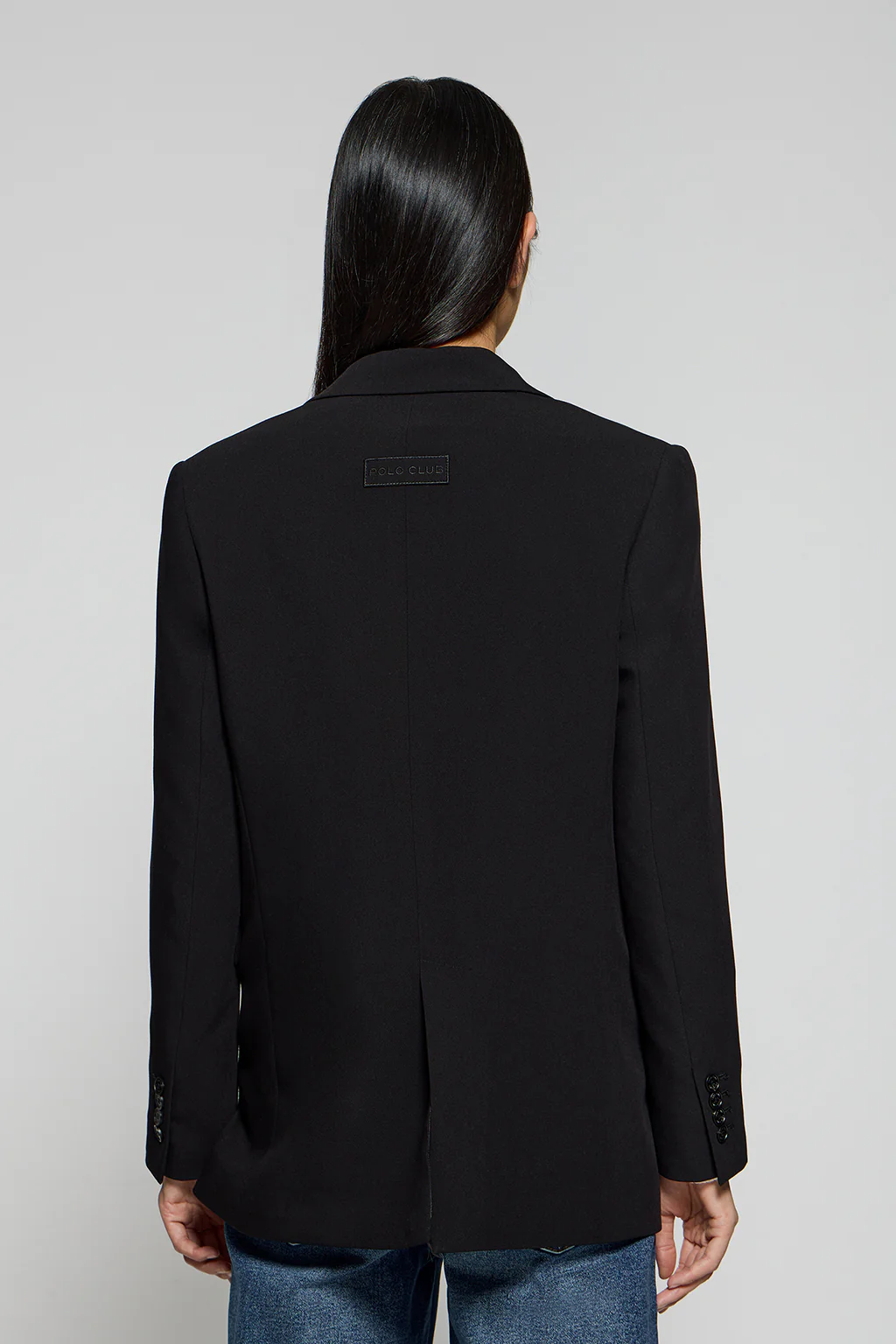 Blazer negra abotonada con detalles Polo Club - Image 7