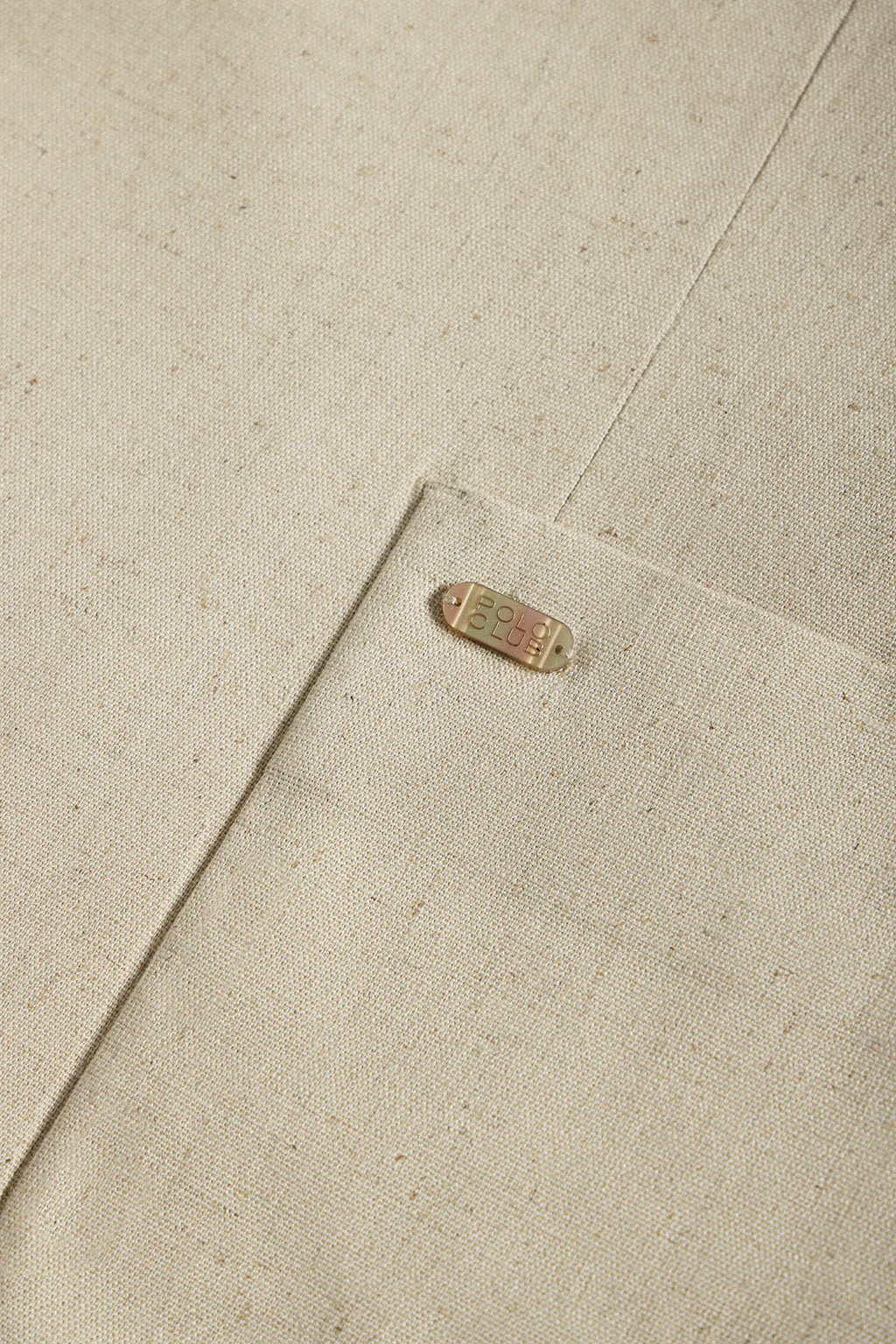 Blazer de lino color arena abotonada con detalles Polo Club - Image 9
