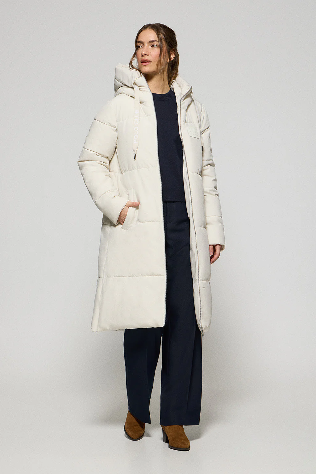 Chaquetón beige Buenos aires de capucha fija y detalles Polo Club - Image 5
