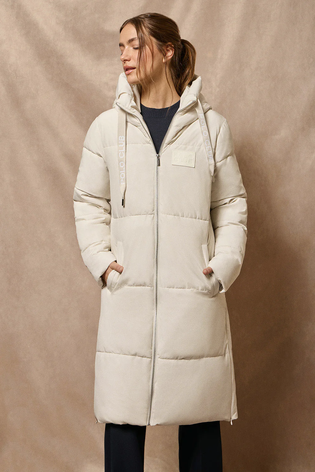 Chaquetón beige Buenos aires de capucha fija y detalles Polo Club - Image 8