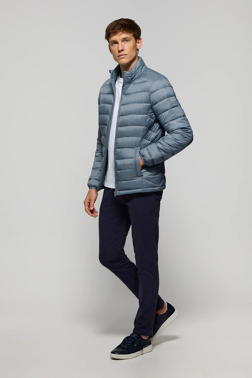 Chaqueta Cabo ultralight azul denim con logotipo - Image 2