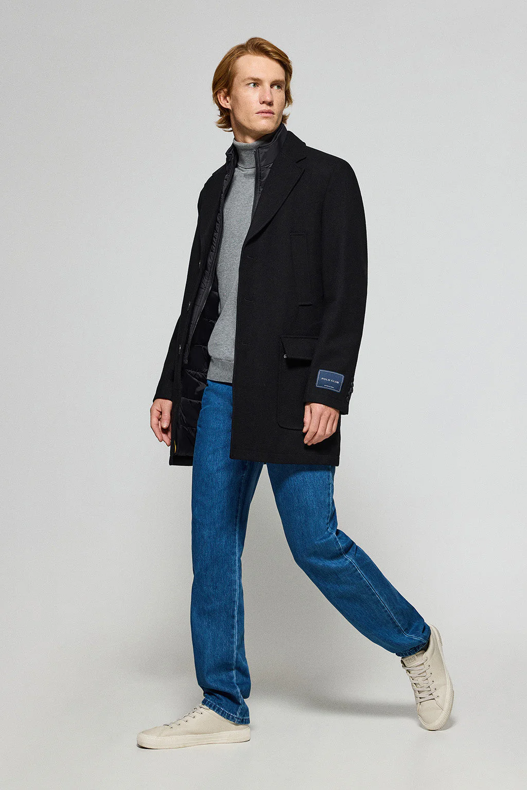 Abrigo negro Cambridge con detalles Polo Club - Image 3