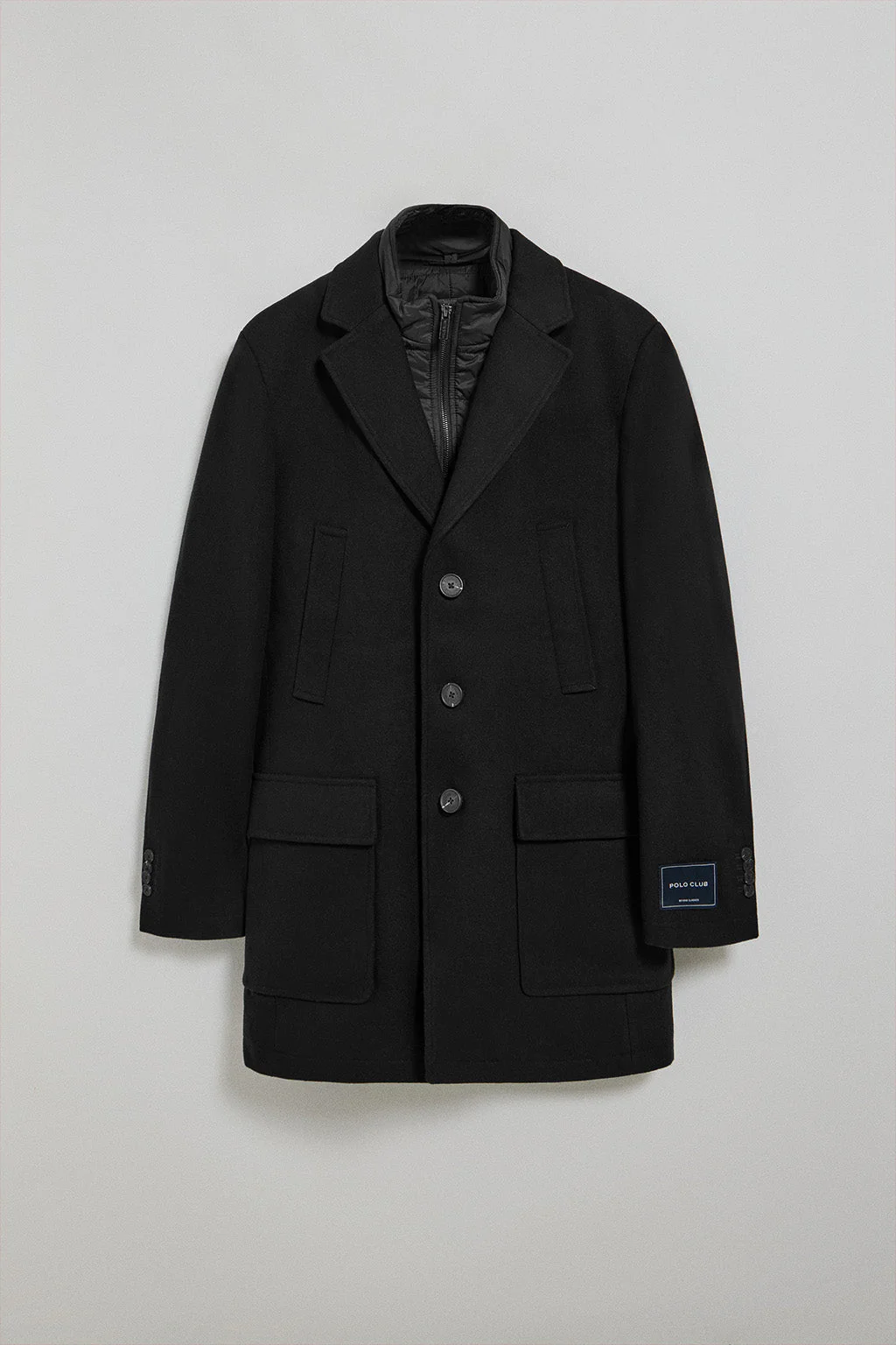 Abrigo negro Cambridge con detalles Polo Club - Image 9