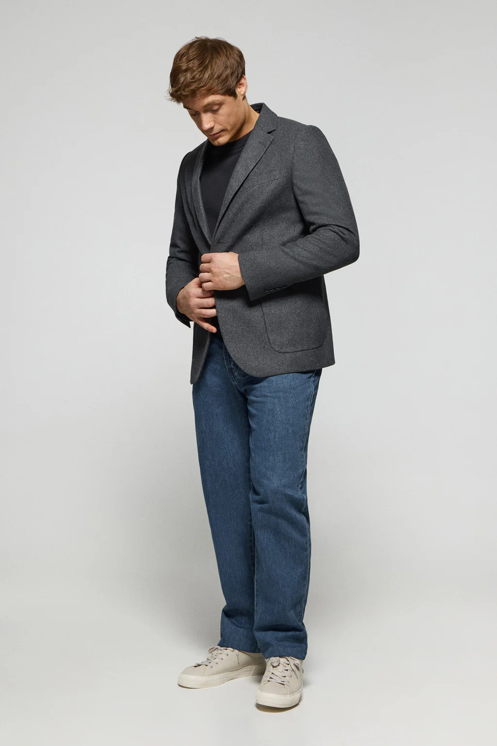 Blazer Cameron gris con detalles Polo Club - Image 3