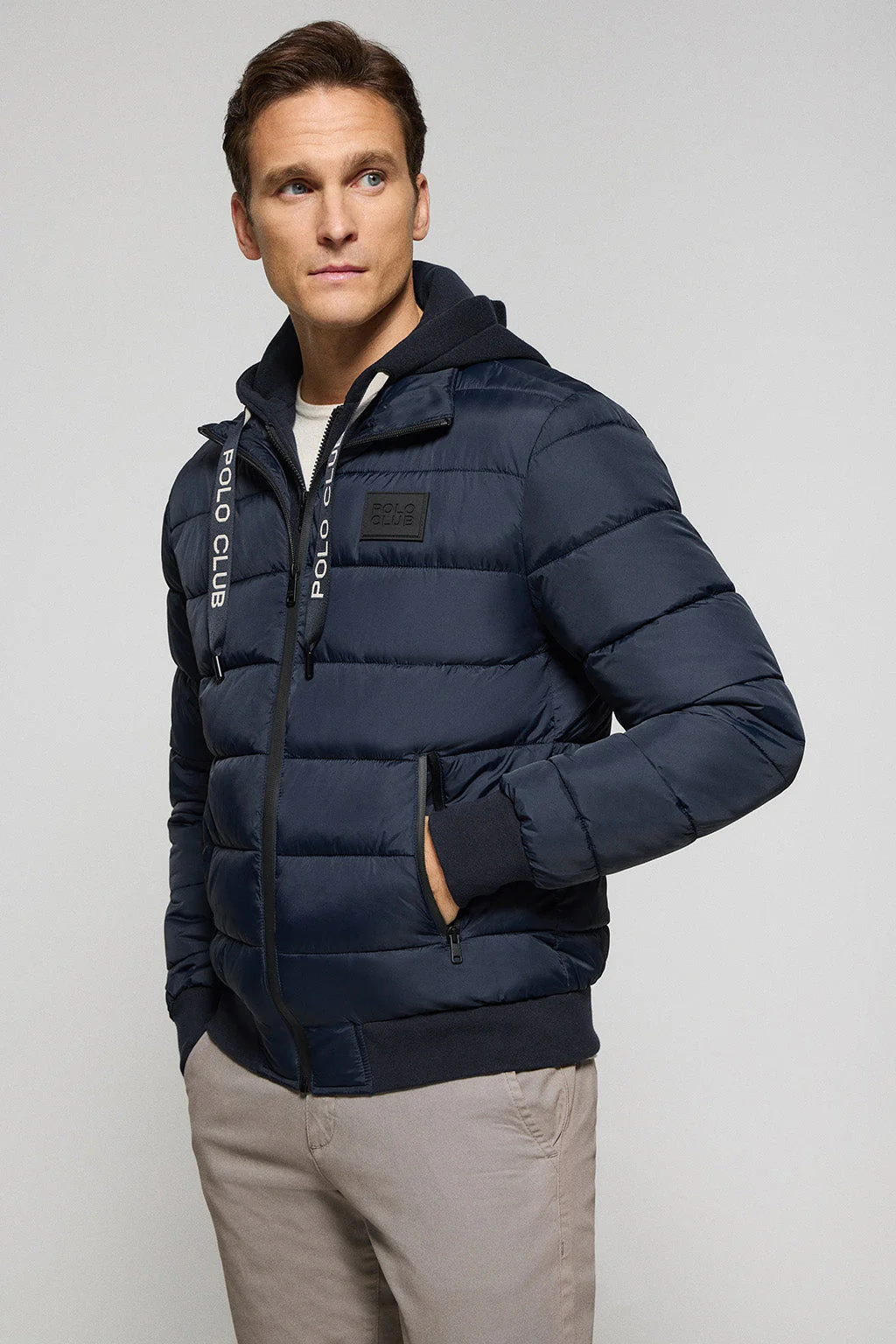 Chaqueta acolchada azul marino Canyon con detalles Polo Club - Image 2