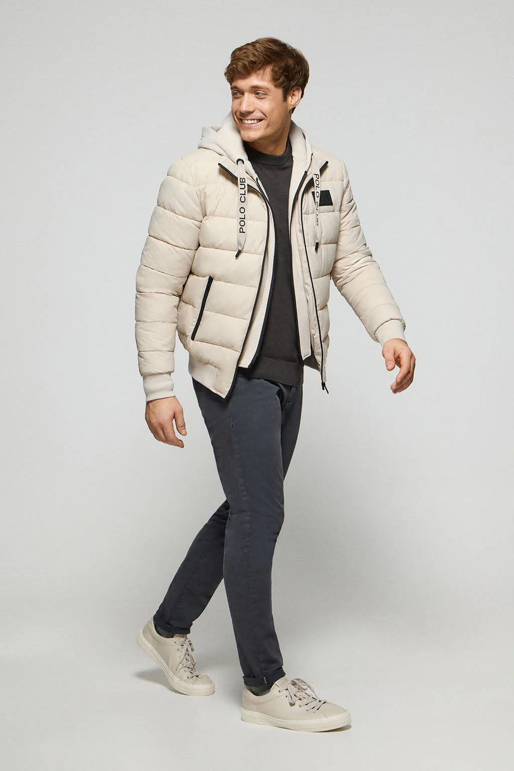 Chaqueta acolchada beige Canyon con detalles Polo Club - Image 3
