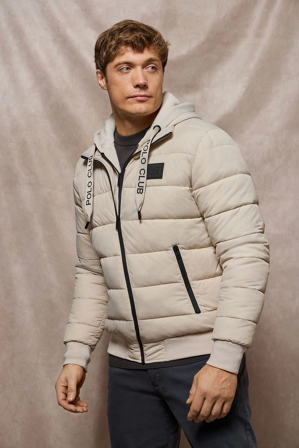 Chaqueta acolchada beige Canyon con detalles Polo Club - Image 4