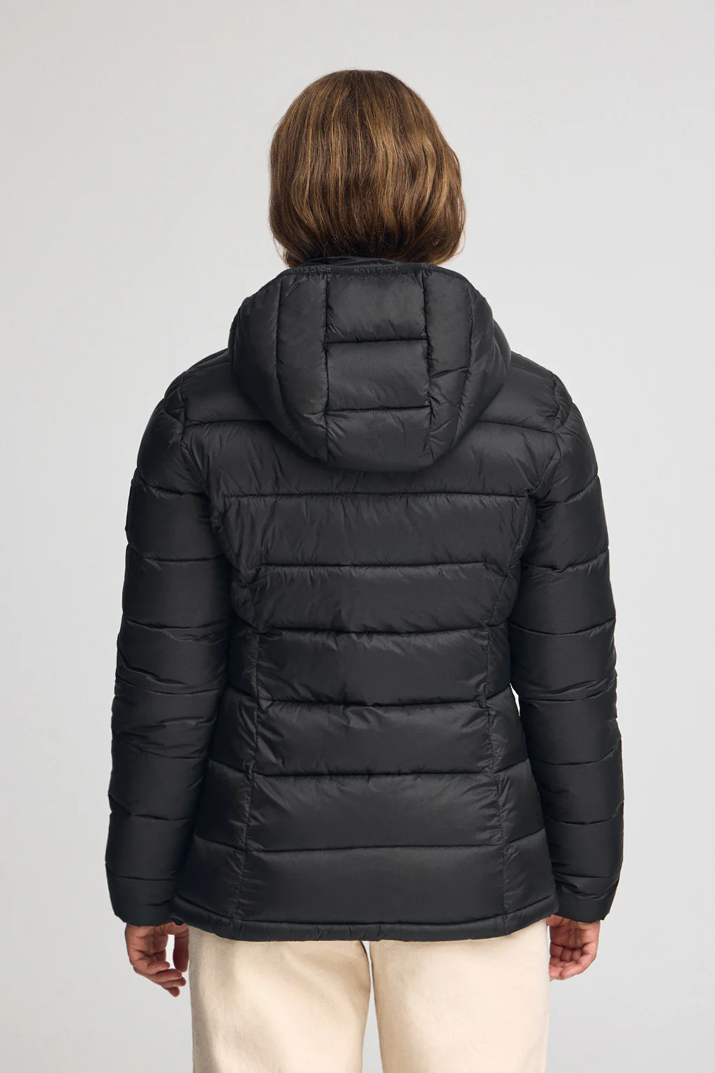 Chaqueta ultralight negra con logo Polo Club - Image 5