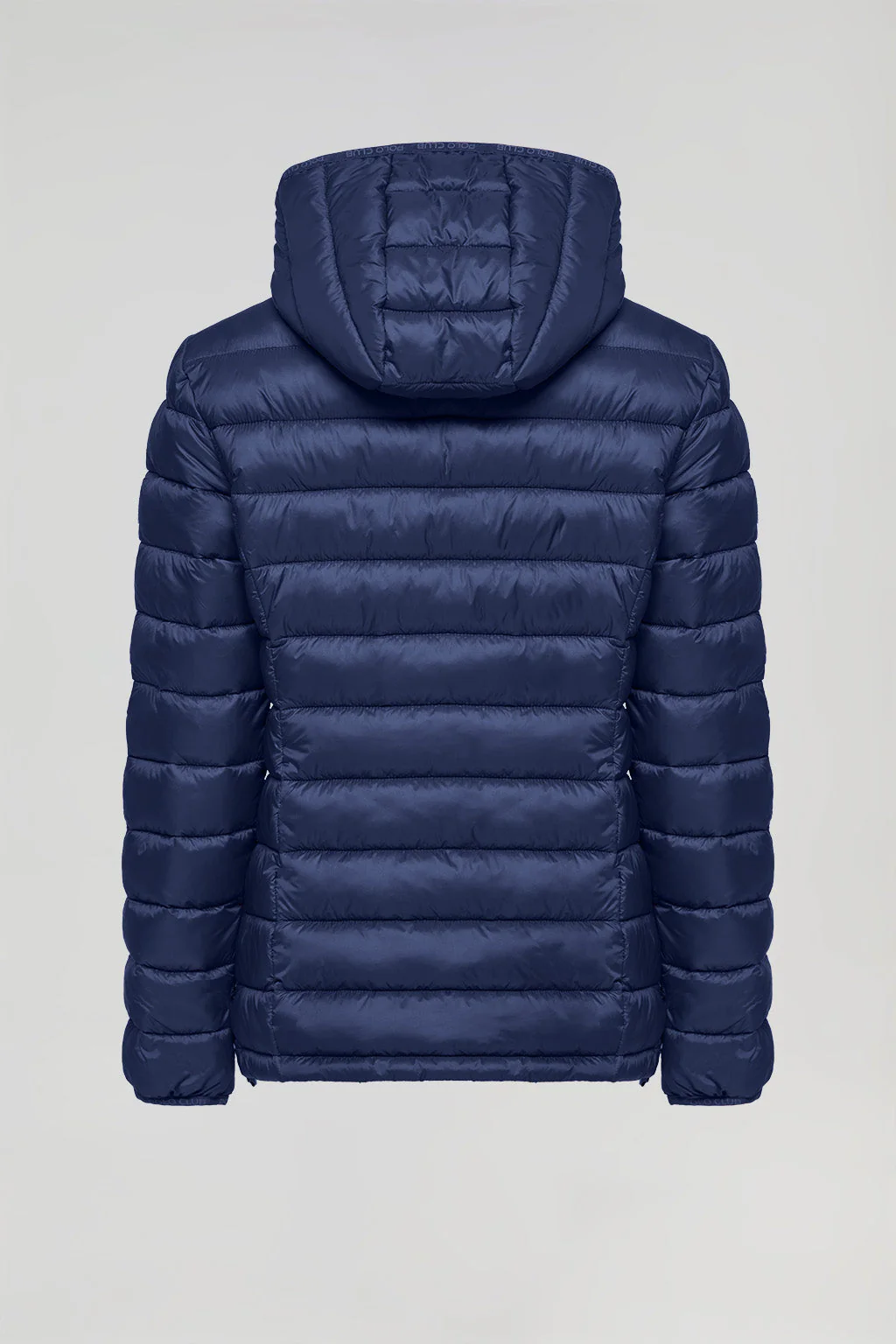 Chaqueta Carla azul marino ultralight con capucha y logotipo Polo Club - Image 10