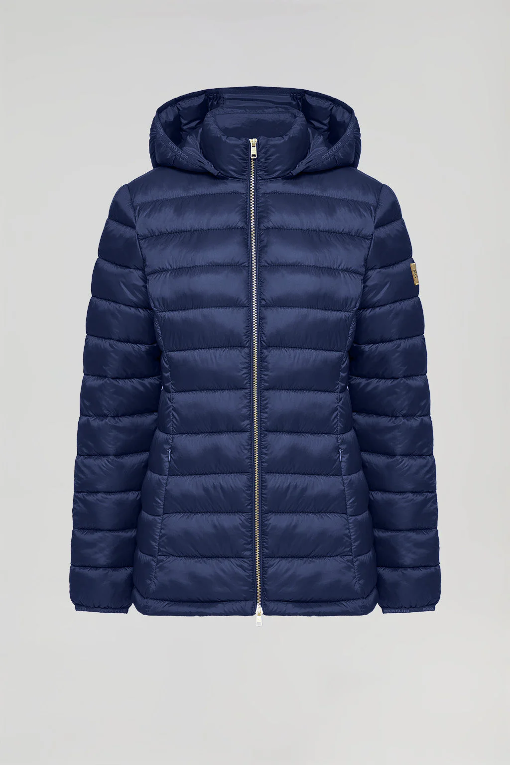 Chaqueta Carla azul marino ultralight con capucha y logotipo Polo Club - Image 11