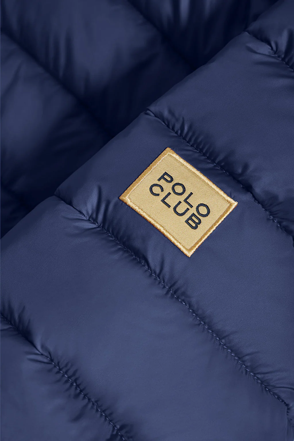 Chaqueta Carla azul marino ultralight con capucha y logotipo Polo Club - Image 8