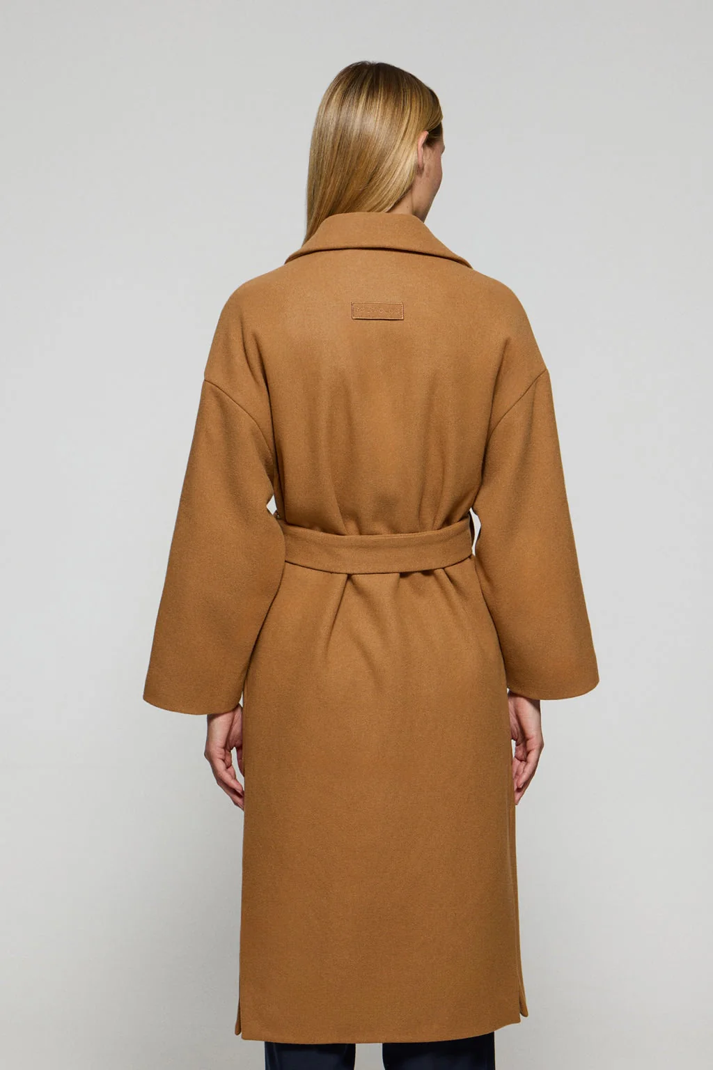 Abrigo largo Carrie color camel de paño y detalles Polo Club - Image 8