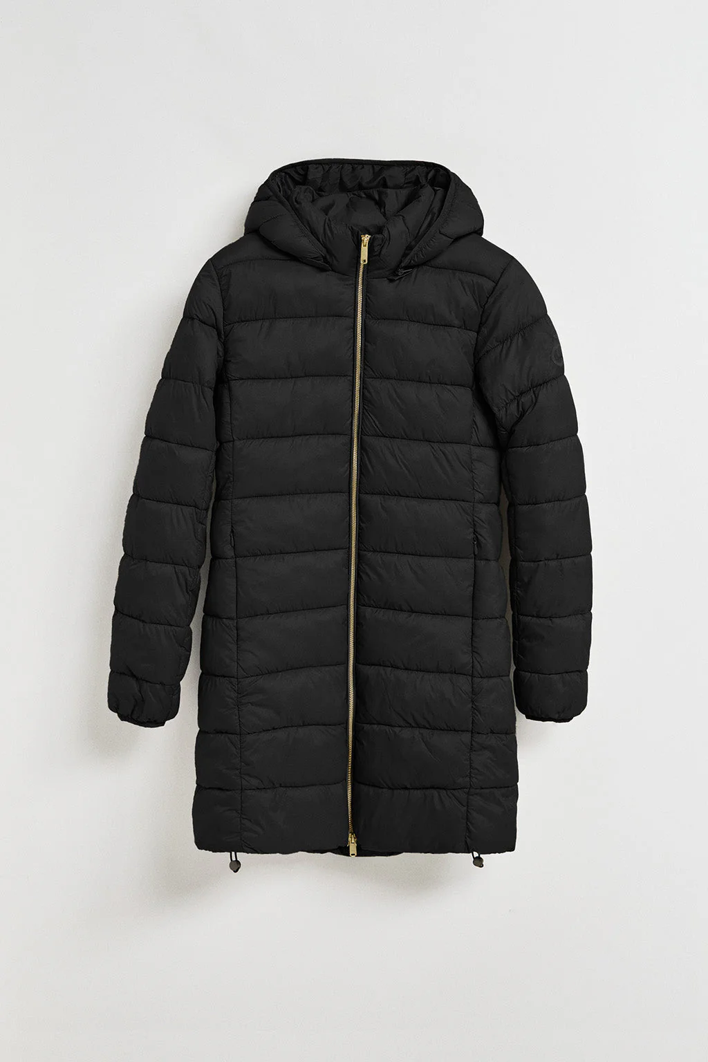 Abrigo ultralight negro Cecilia de capucha extraíble y bordado PC - Image 10