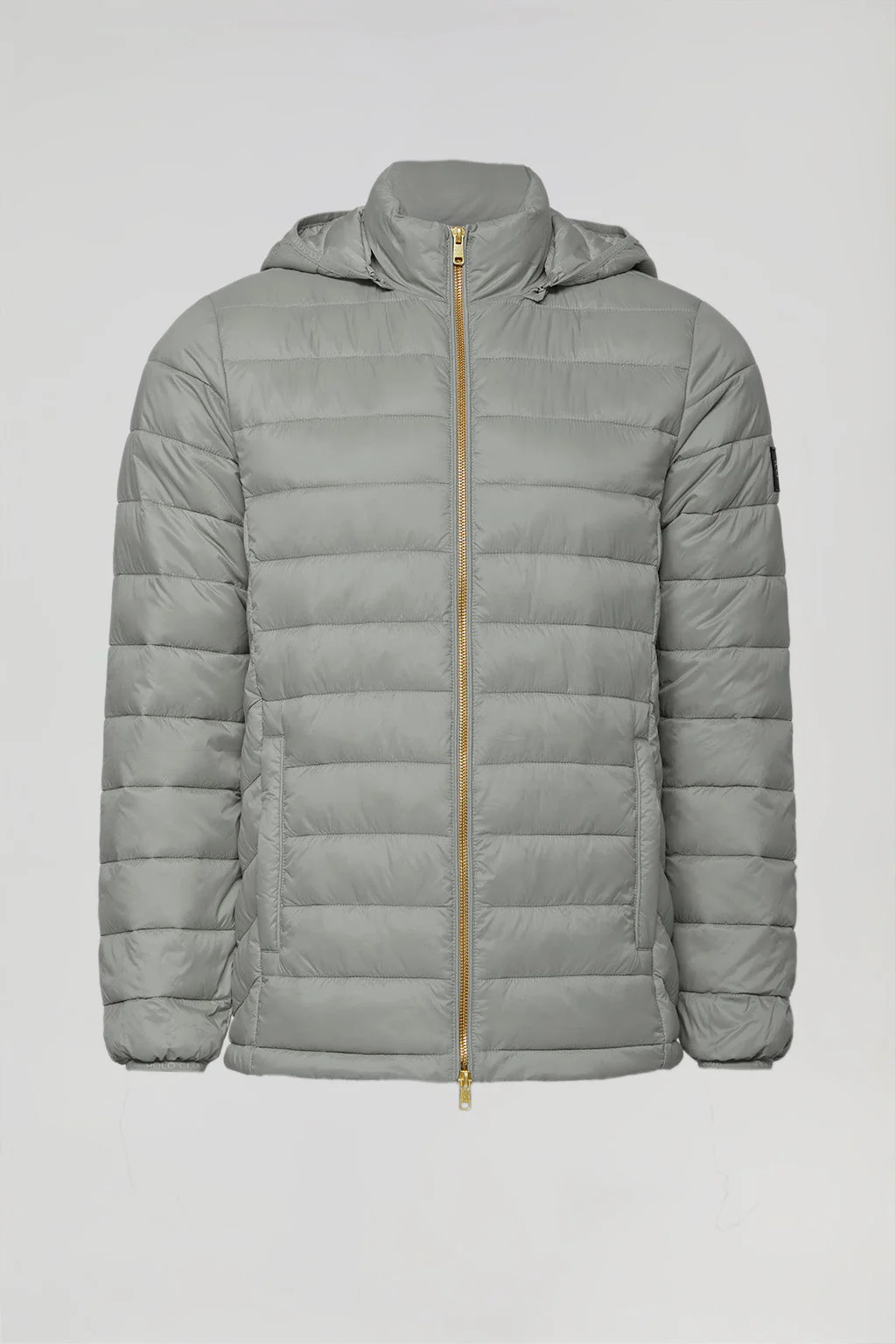 Chaqueta Charles ultralight gris con capucha y logotipo Polo Club - Image 10