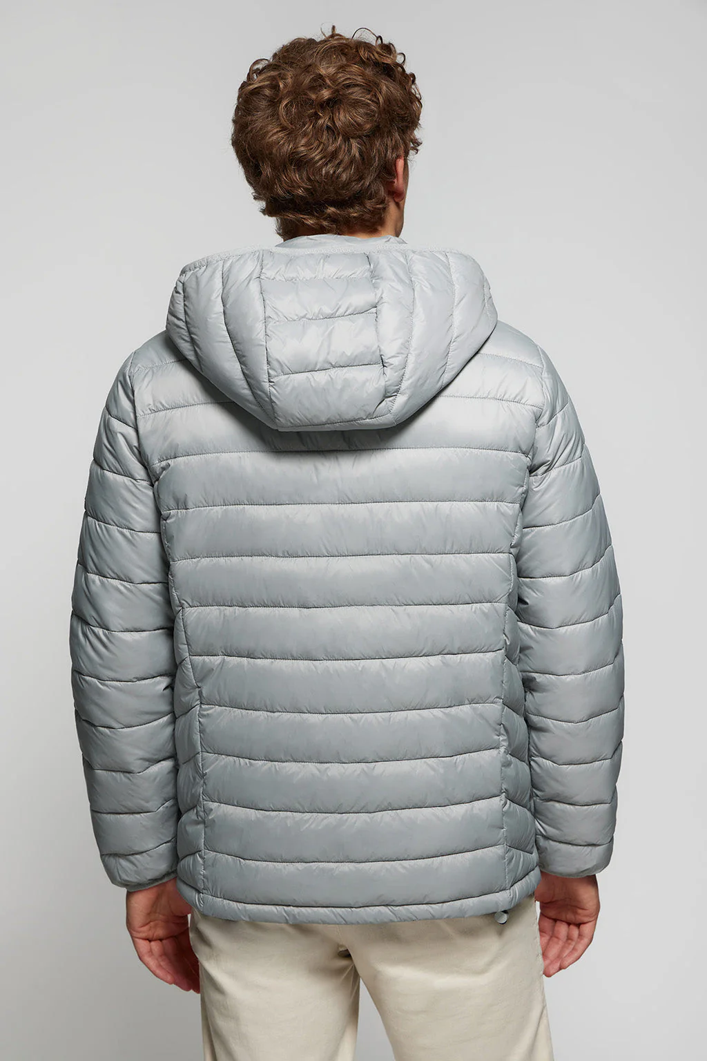 Chaqueta Charles ultralight gris con capucha y logotipo Polo Club - Image 5