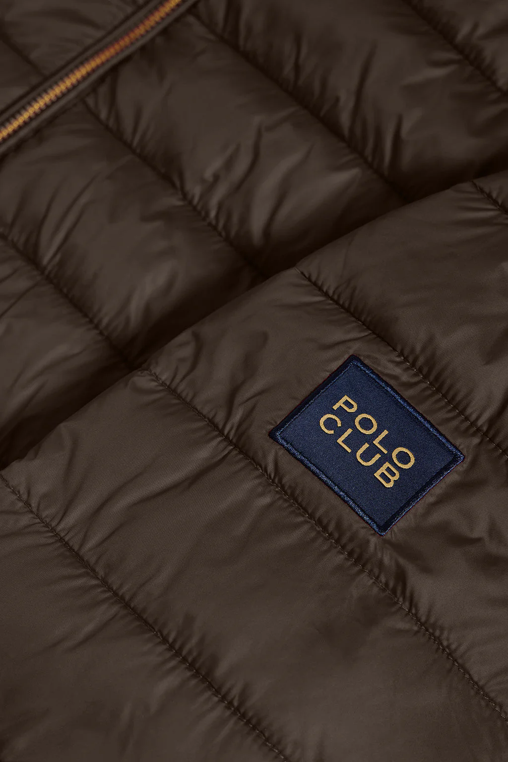 Chaqueta Charles ultralight marrón con capucha y logotipo Polo Club - Image 7