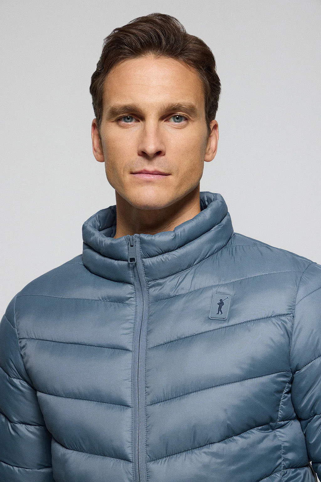 Chaqueta Chase ultralight azul denim con parche Rigby Go - Image 2