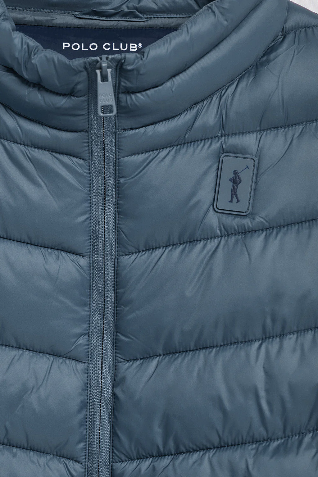 Chaqueta Chase ultralight azul denim con parche Rigby Go - Image 6