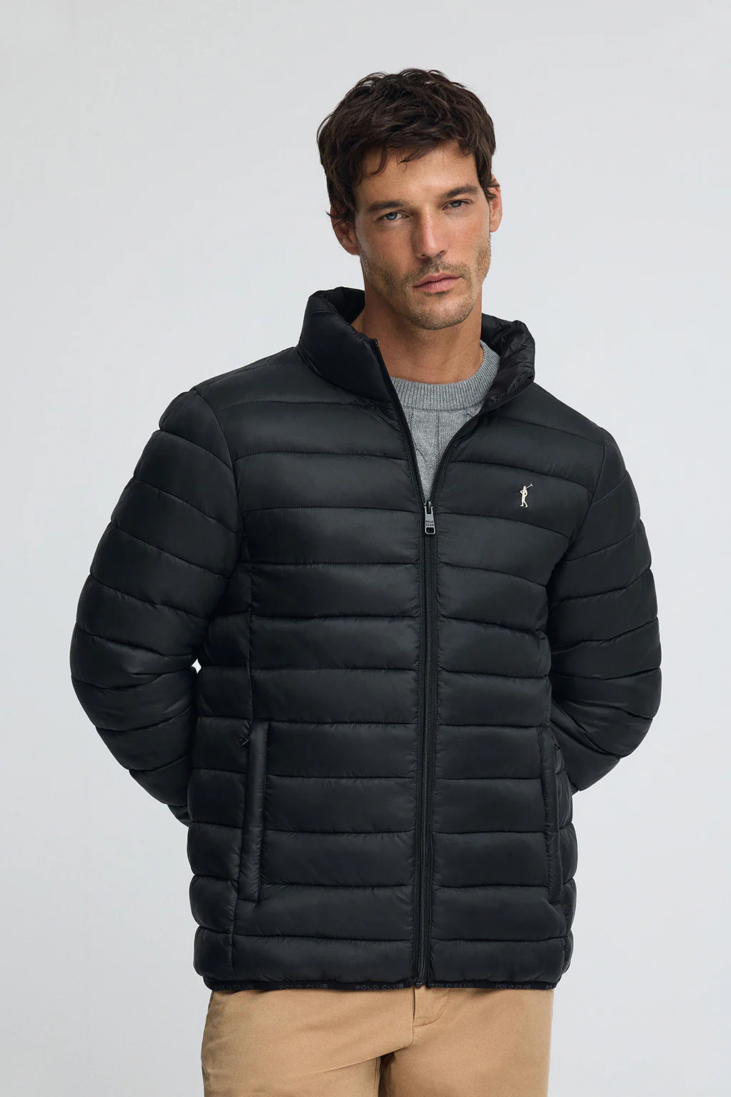 Chaqueta Chuck Embroidery negra con logo Rigby Go
