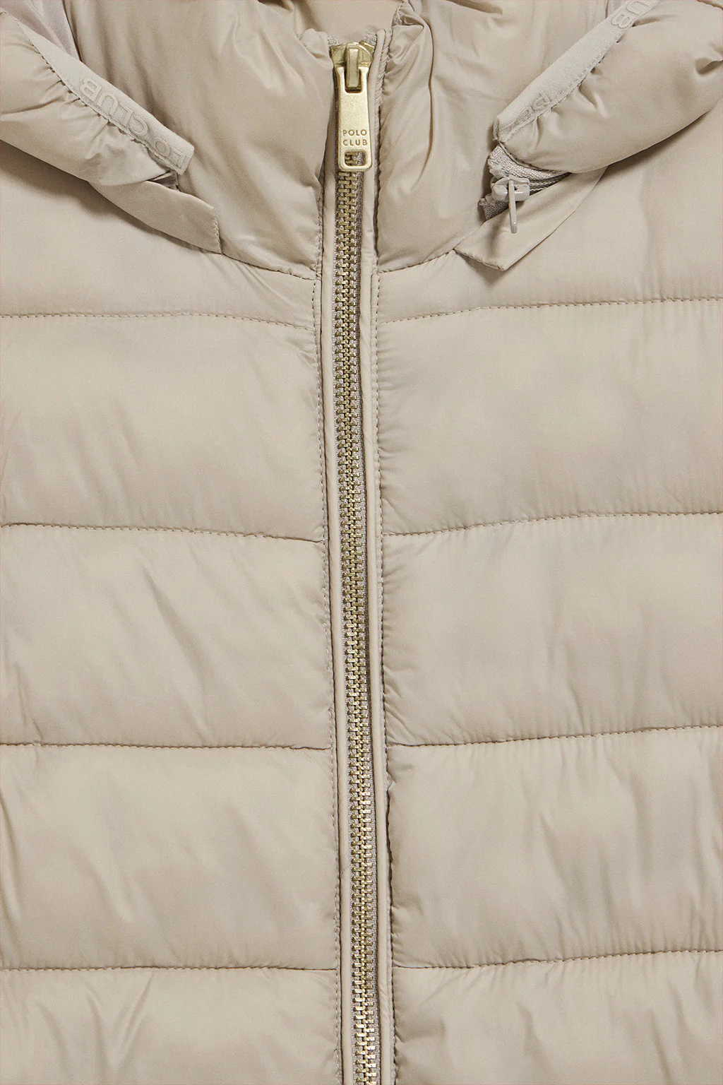 Chaqueta ultralight beige oscuro Cintia de capucha extraíble y bordado PC - Image 11
