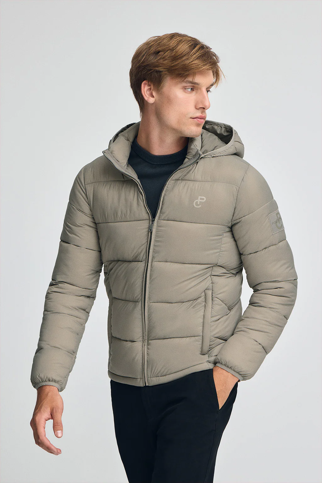 Chaqueta Ciro color piedra con logo Polo Club