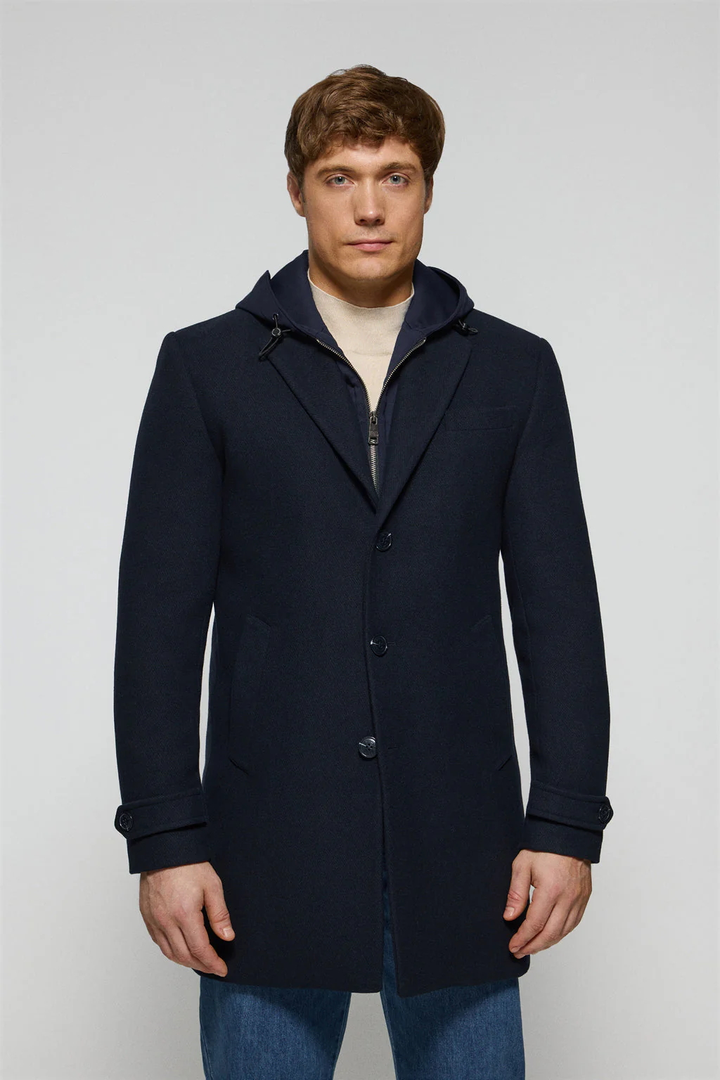 Abrigo Claude azul marino con detalles Polo Club