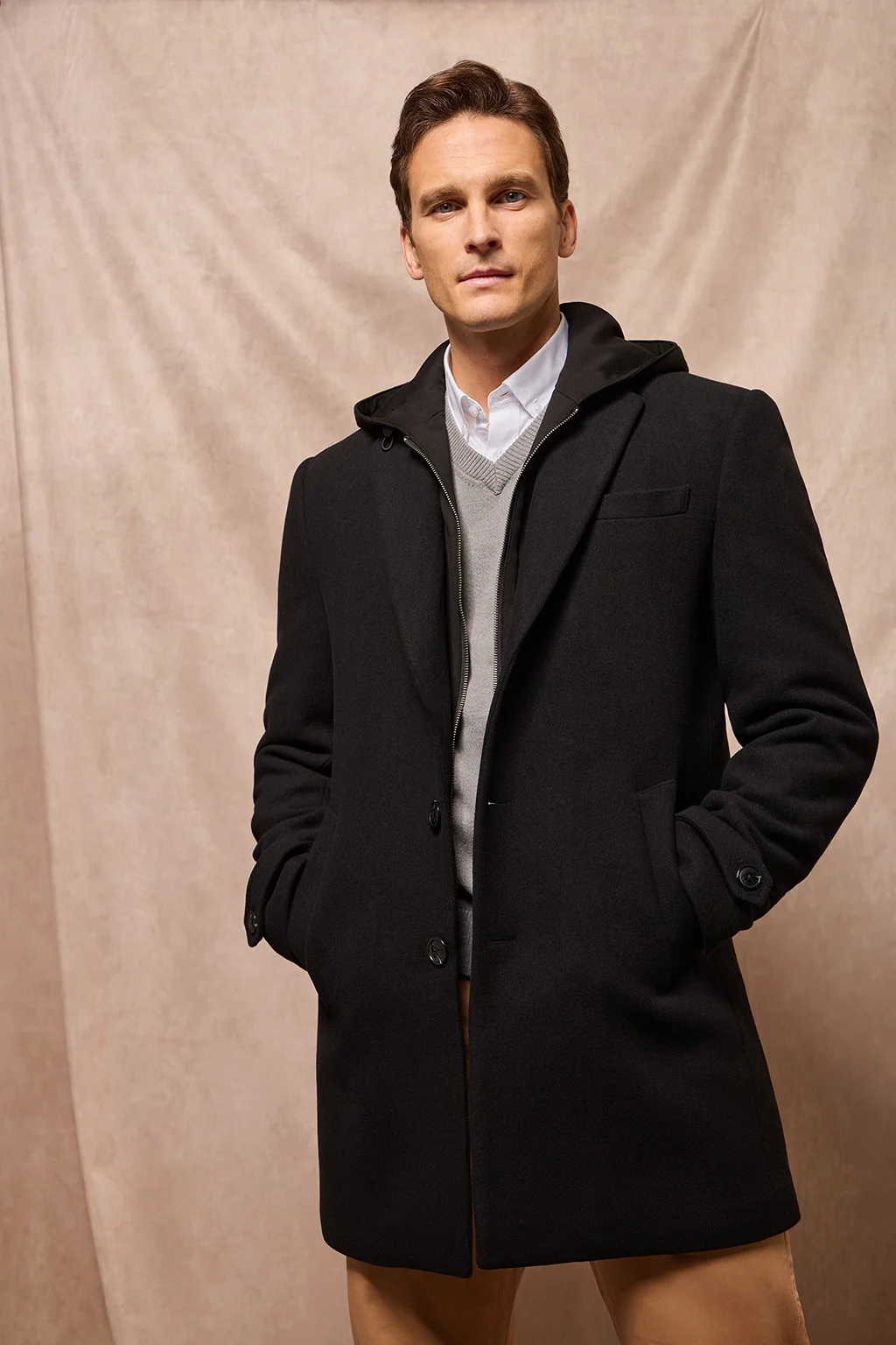 Abrigo Claude negro con detalles Polo Club - Image 5