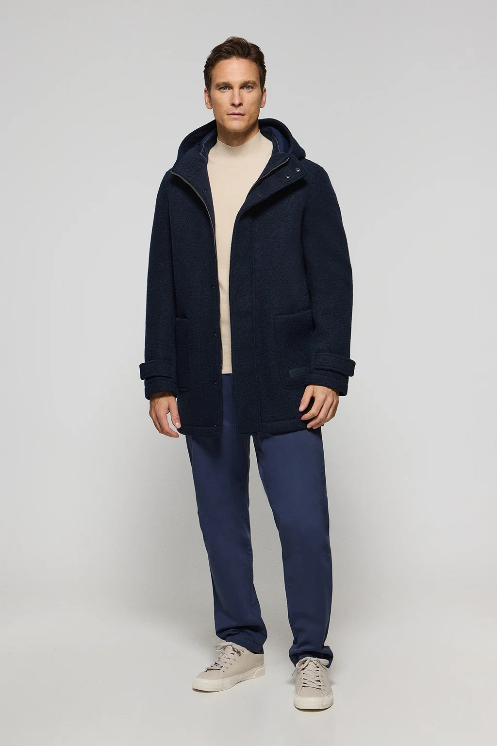 Parka con capucha azul marino Clay con detalles Polo Club - Image 4