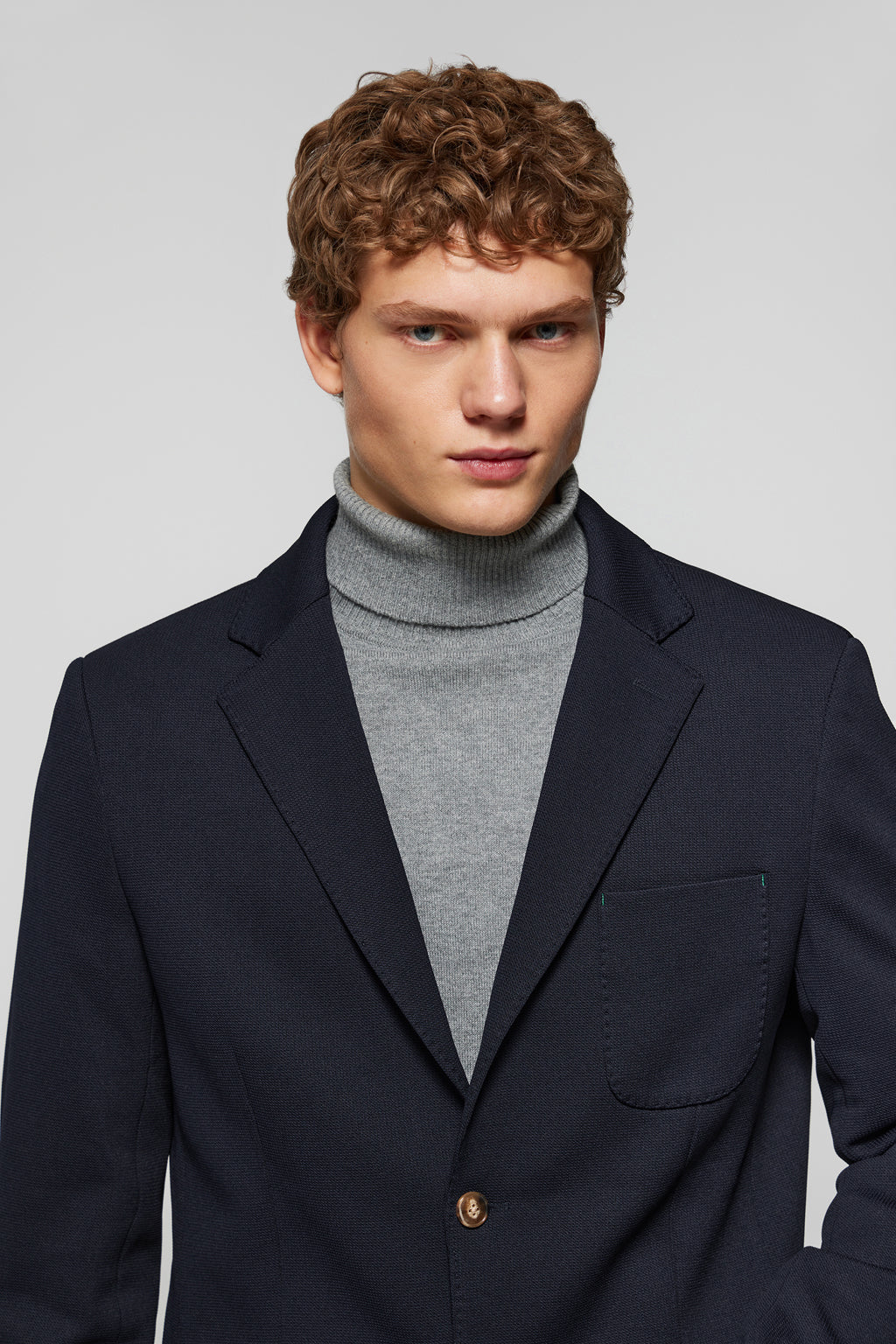 Blazer azul marino abotonada con detalles Polo Club - Image 6