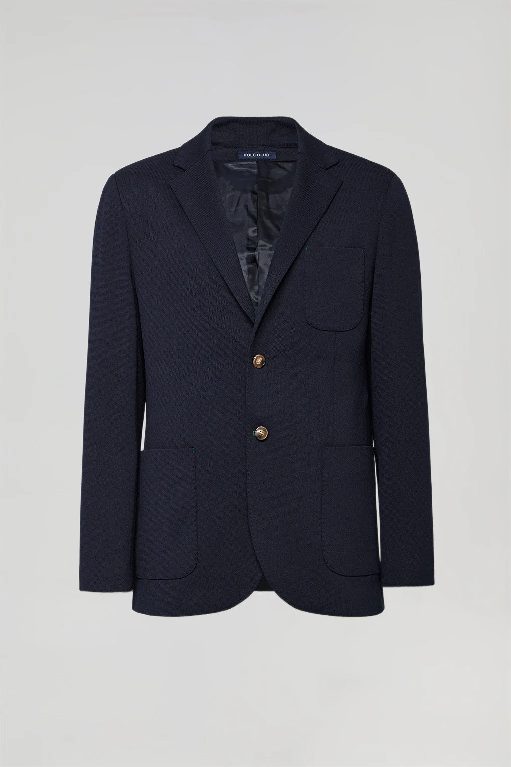Blazer azul marino abotonada con detalles Polo Club - Image 9