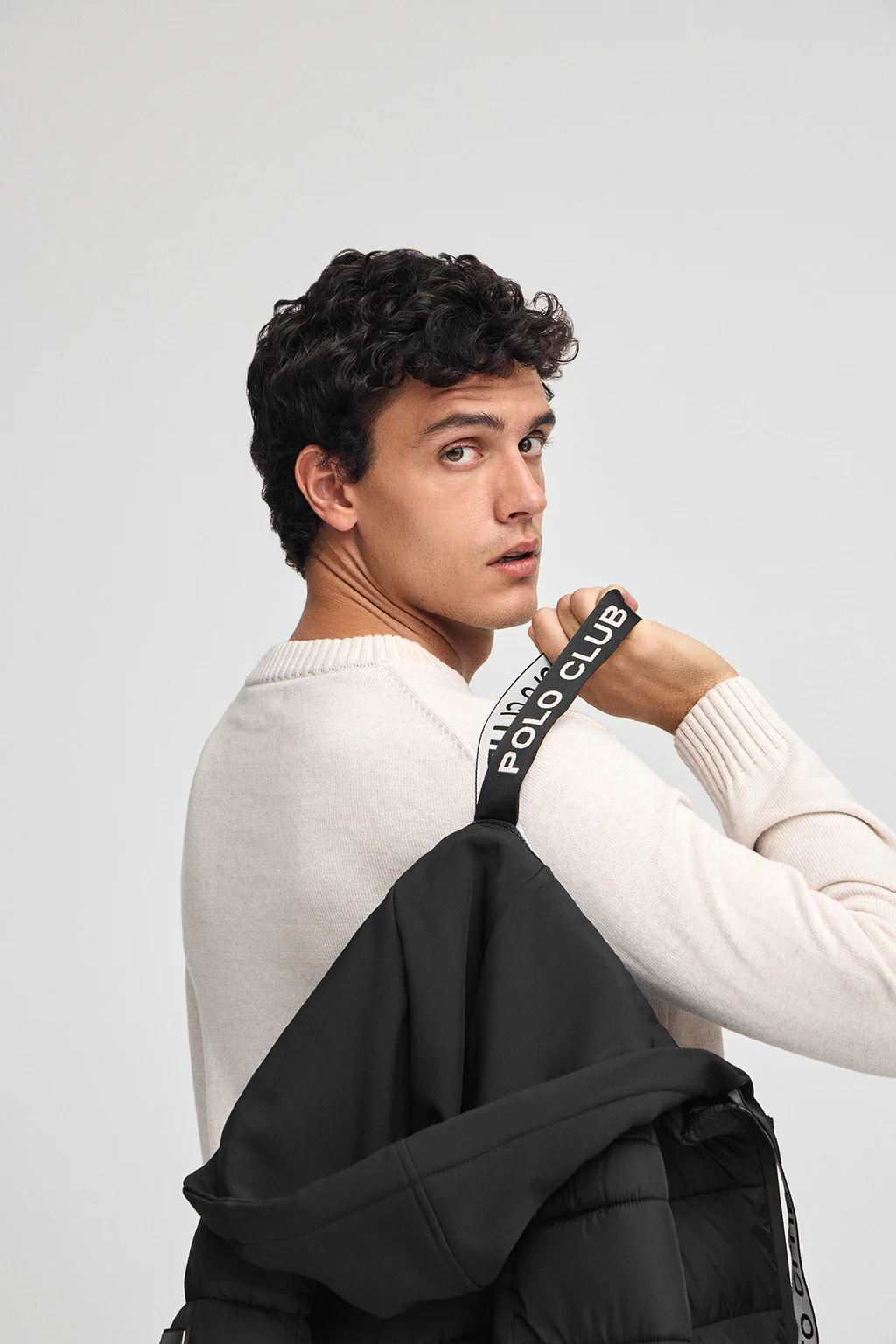 Chaqueta Comet negra con logo Polo Club - Image 5