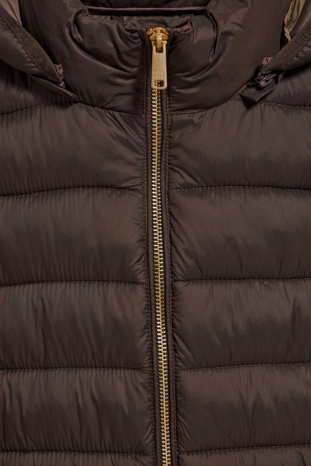Chaqueta ultralight marrón Corey de capucha extraíble y bordado PC - Image 7