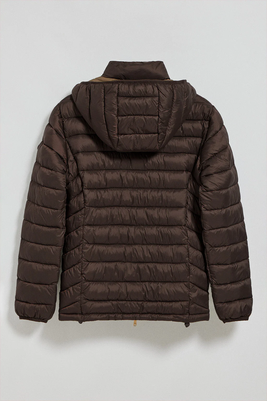 Chaqueta ultralight marrón Corey de capucha extraíble y bordado PC - Image 9