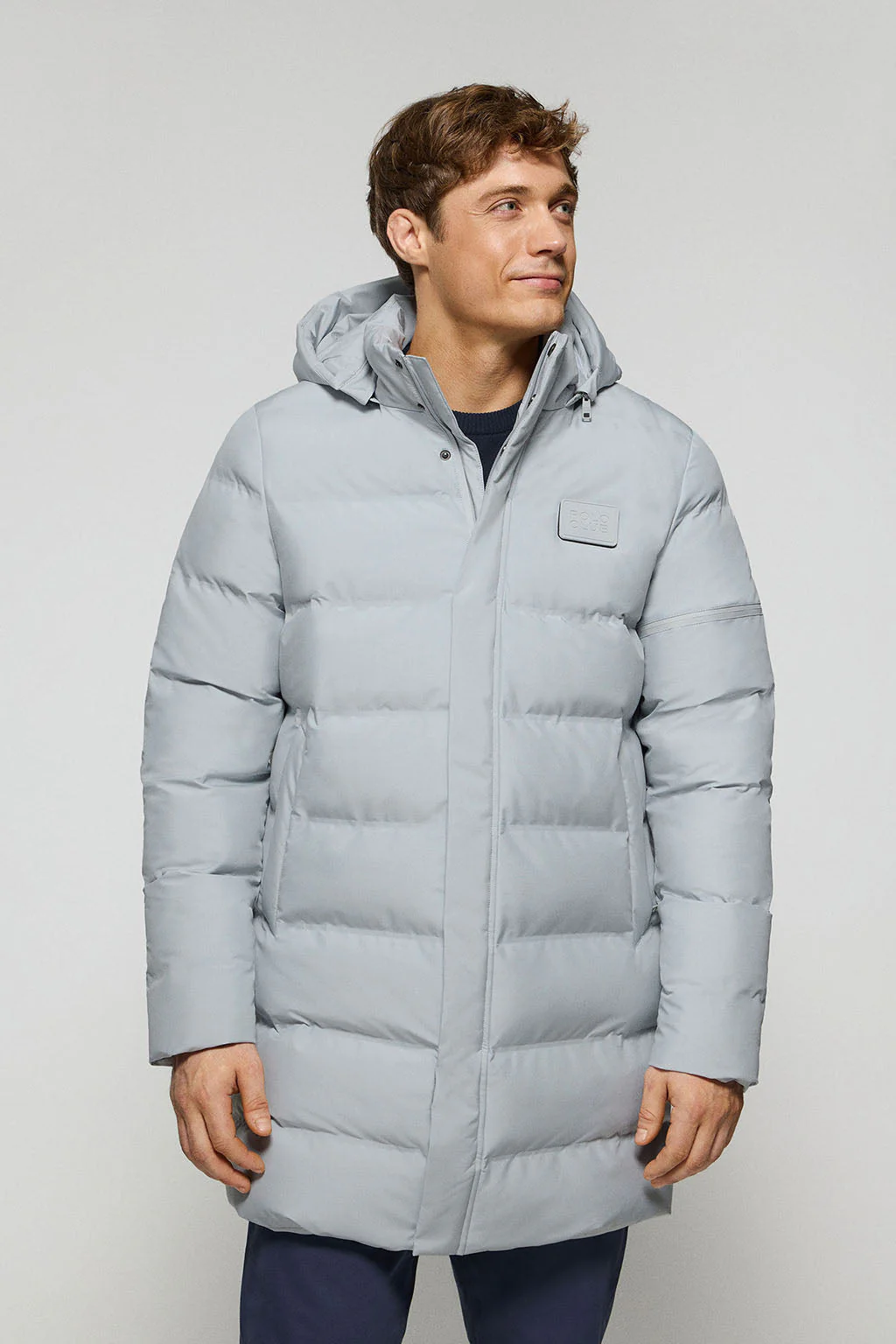 Abrigo gris Courchevel de capucha desmontable y detalles Polo Club