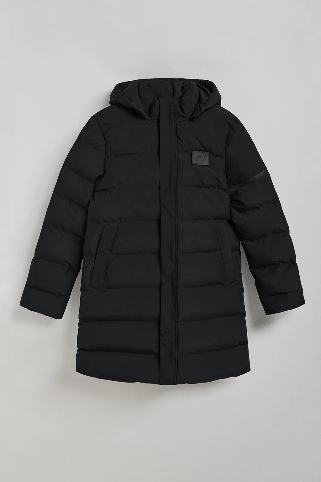Abrigo negro Courchevel de capucha desmontable y detalles Polo Club - Image 11