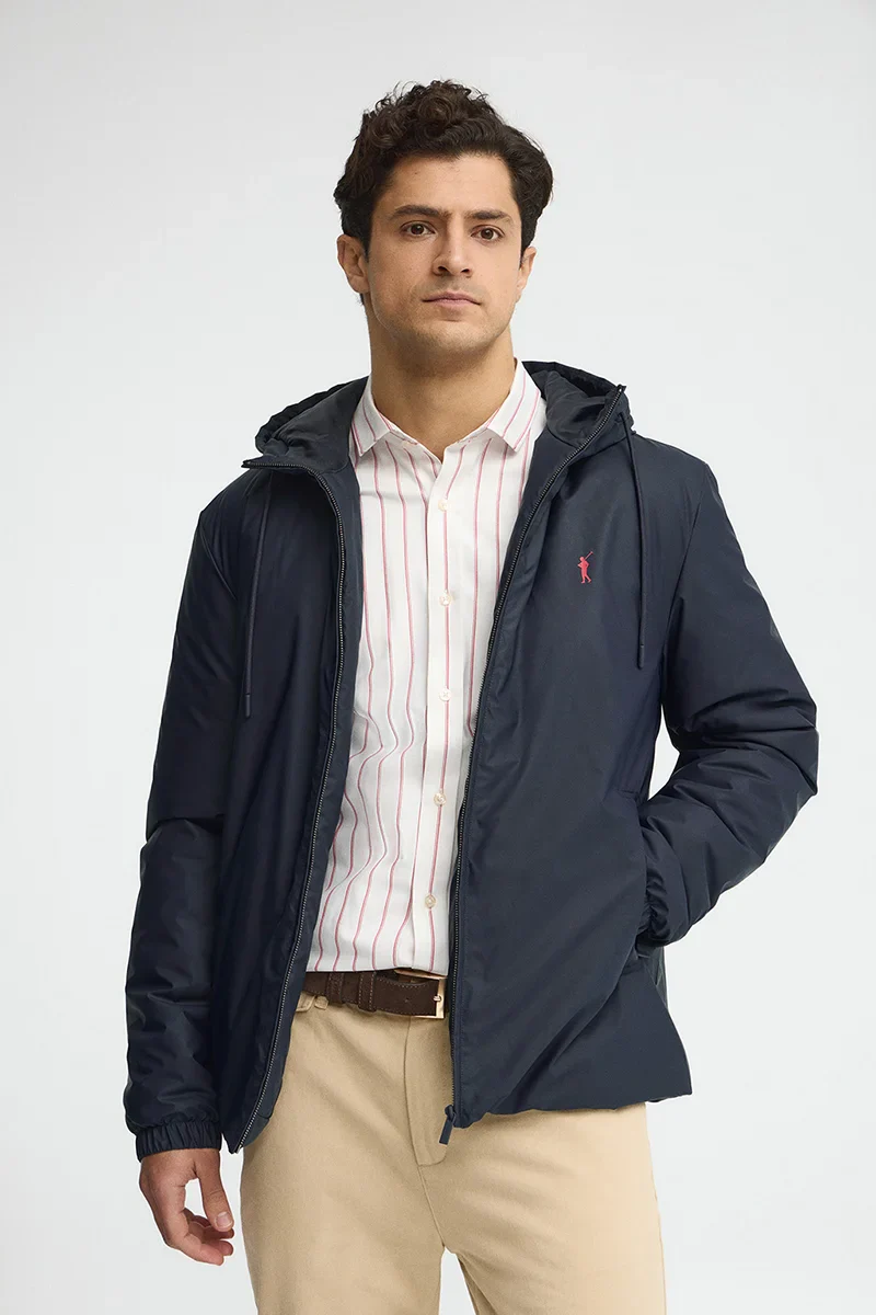 Chaqueta Dorsey azul marino con logo Rigby Go