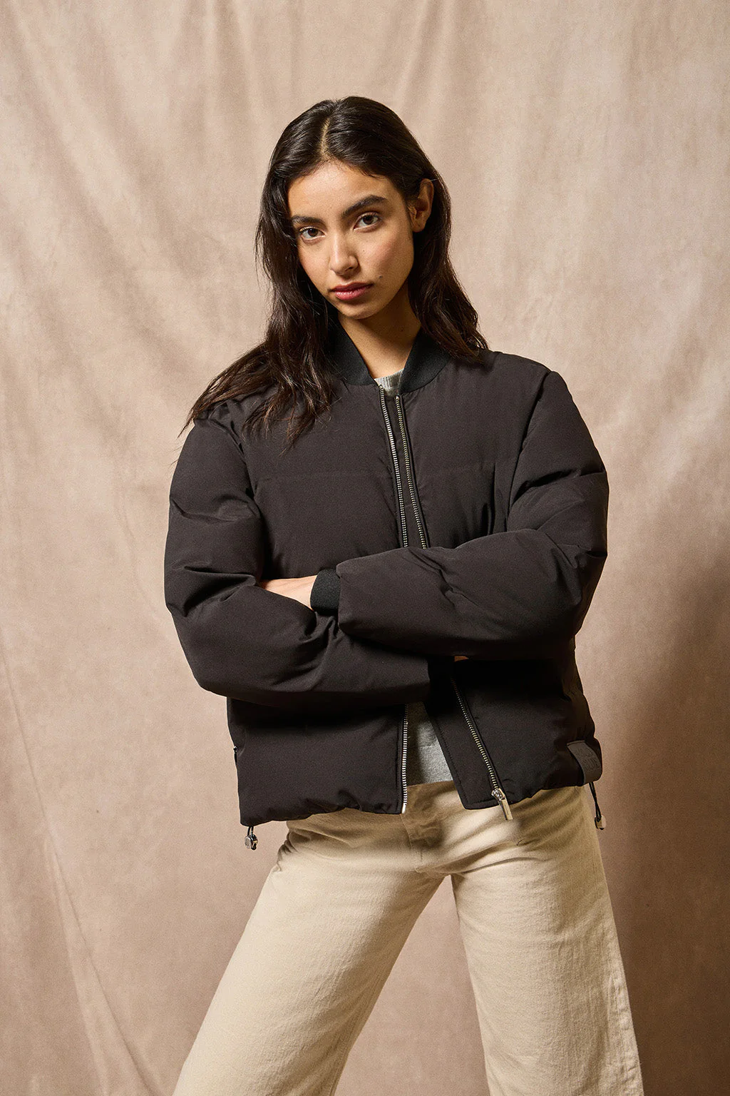 Bomber acolchada negra Dubái con detalle Polo Club - Image 4