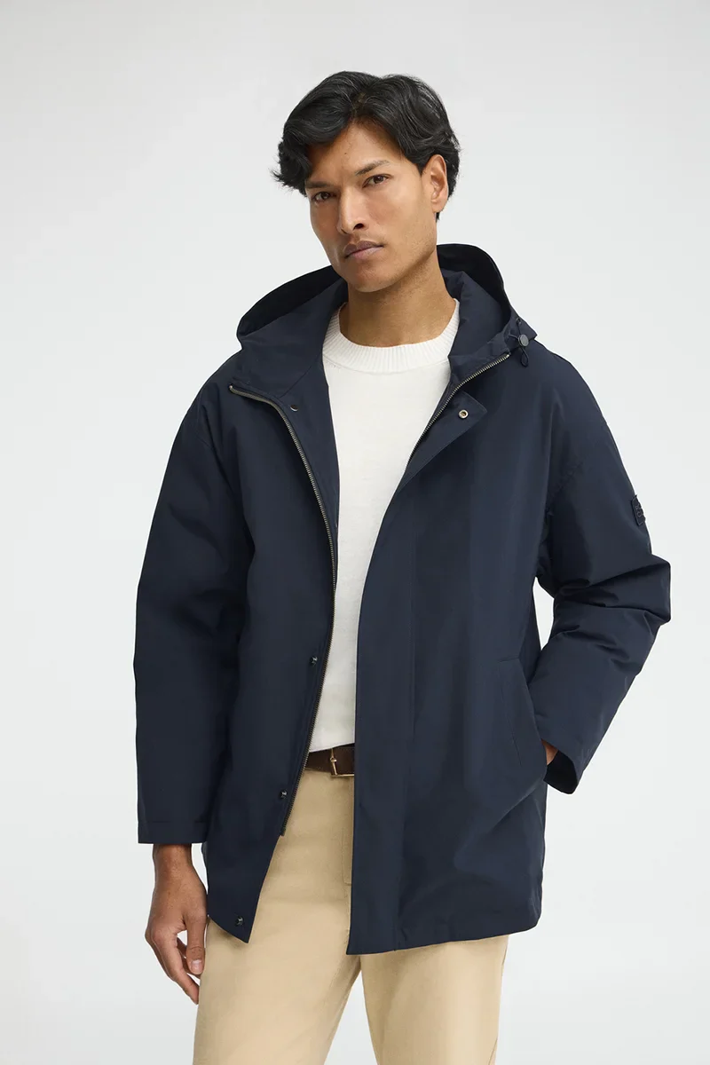 Chaqueta Ellington acolchada azul marino con logo engomado Polo Club