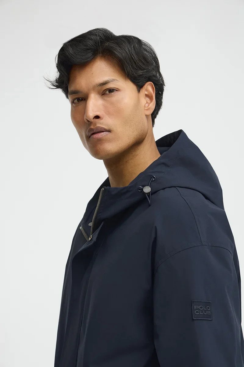 Chaqueta Ellington acolchada azul marino con logo engomado Polo Club - Image 3