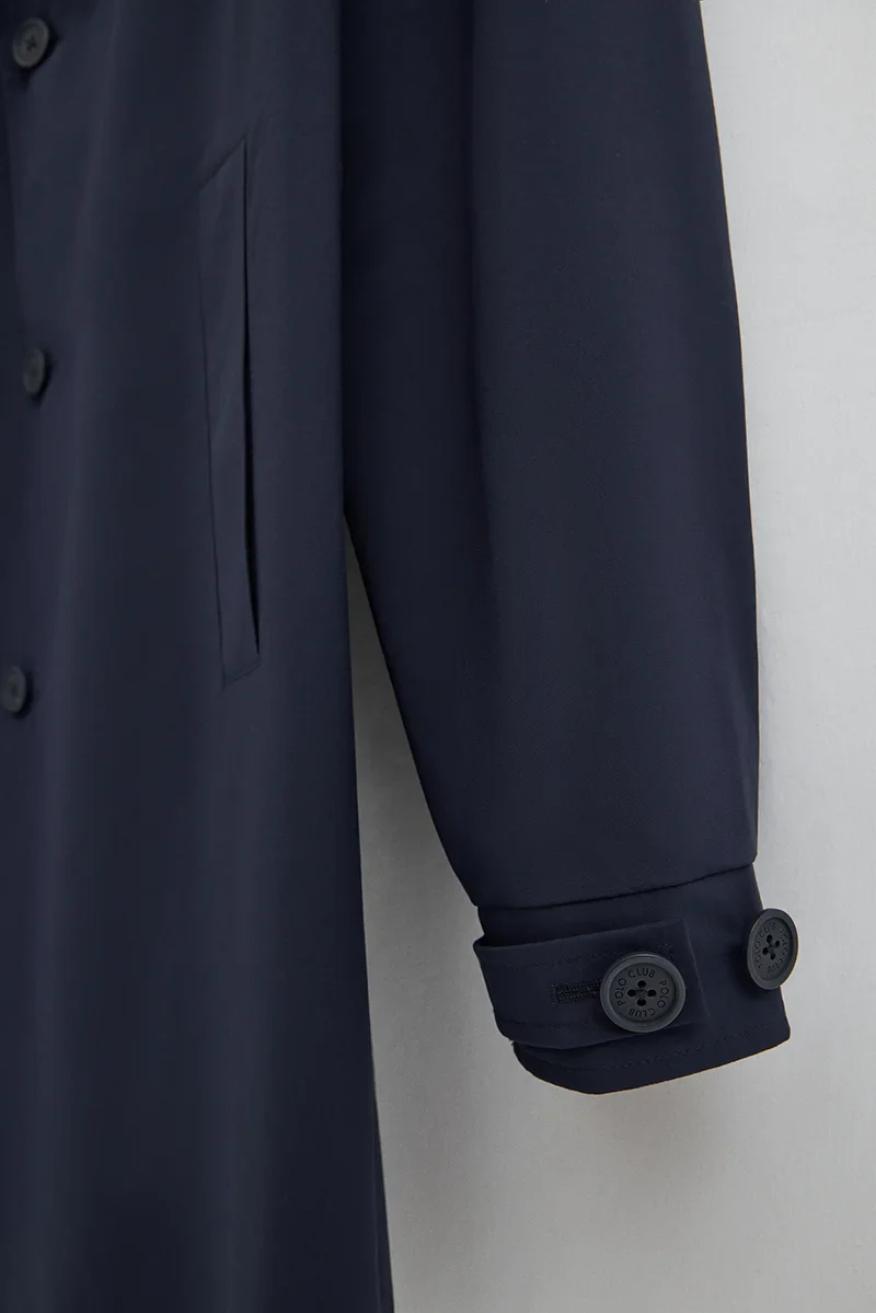 Gabardina Ellington azul marino con logo engomado Polo Club - Image 10