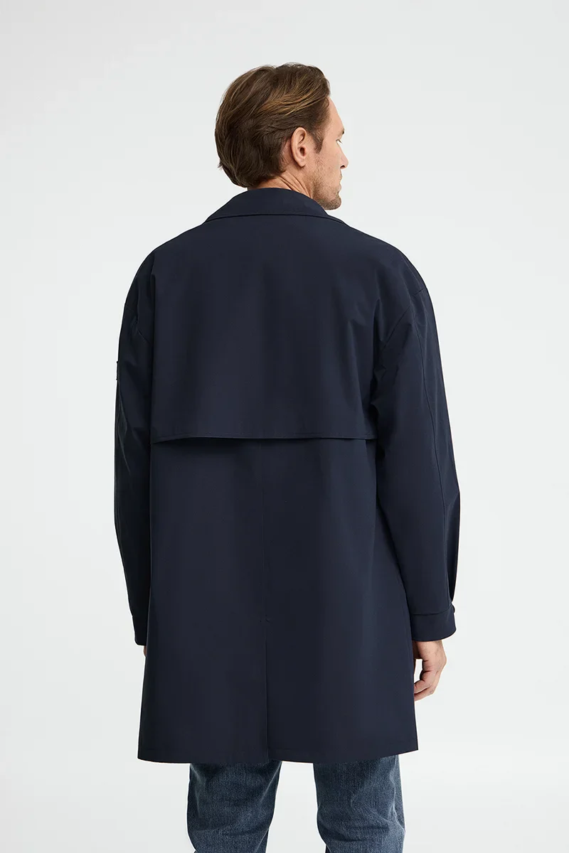 Gabardina Ellington azul marino con logo engomado Polo Club - Image 6