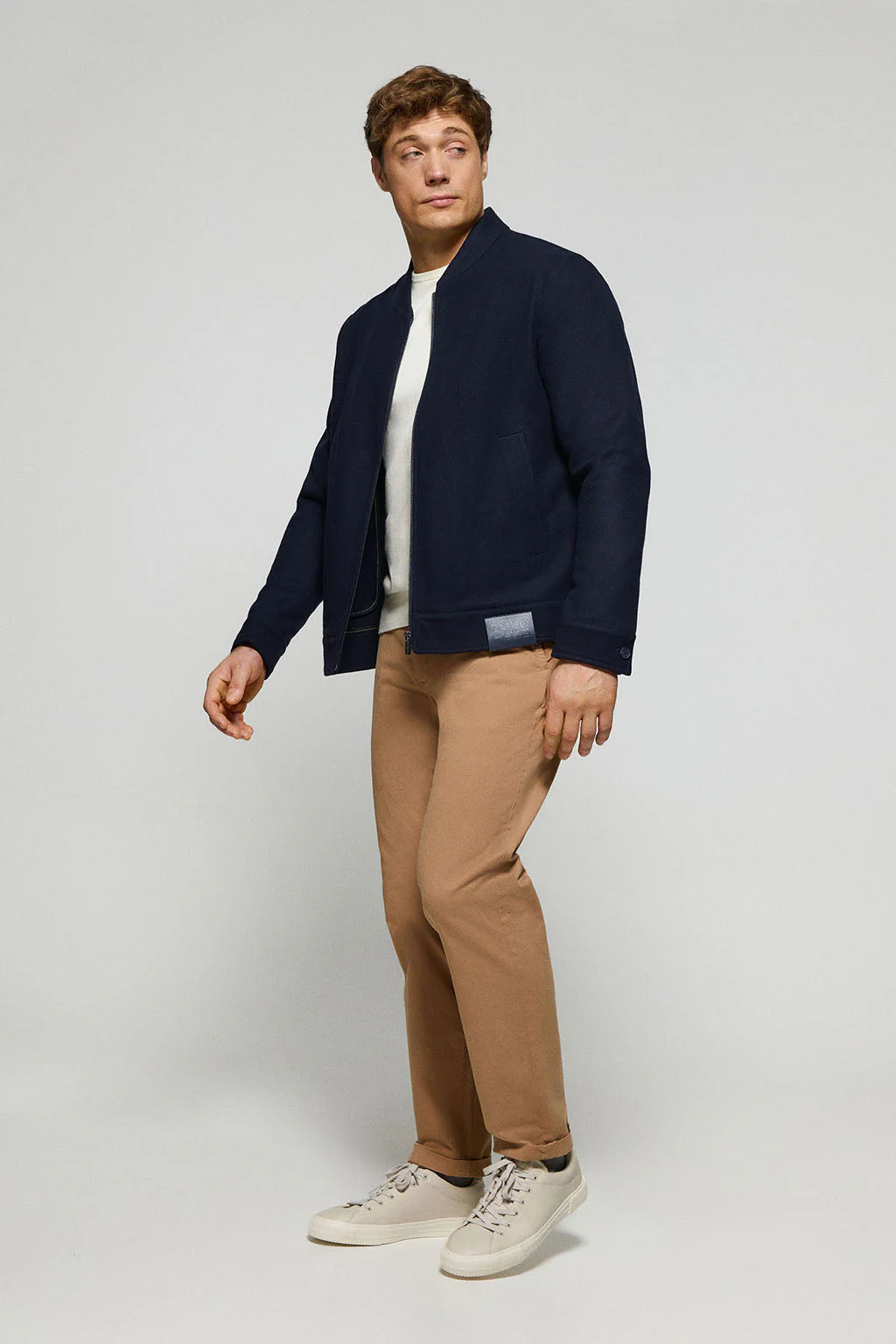 Chaqueta bomber Exeter azul marino con detalles Polo Club - Image 3
