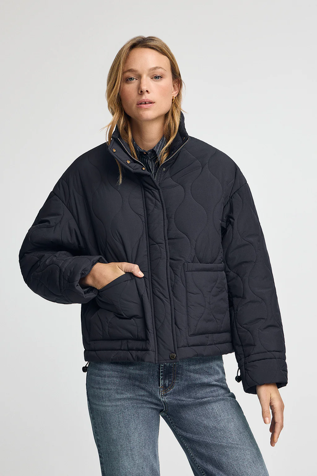 Chaqueta Gadea azul marino con logo Polo Club - Image 2