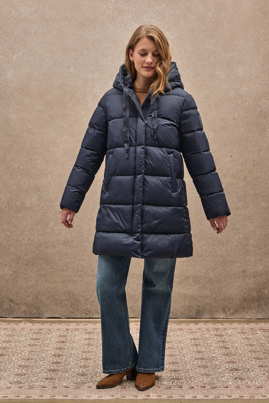 Chaqueta Gaia Reversible azul marino con logo Polo Club - Image 3