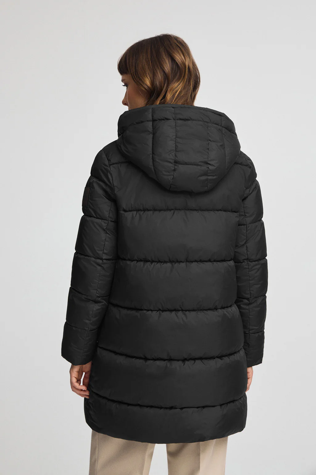 Chaqueta Gaia Reversible negra y marrón con logo Polo Club - Image 8